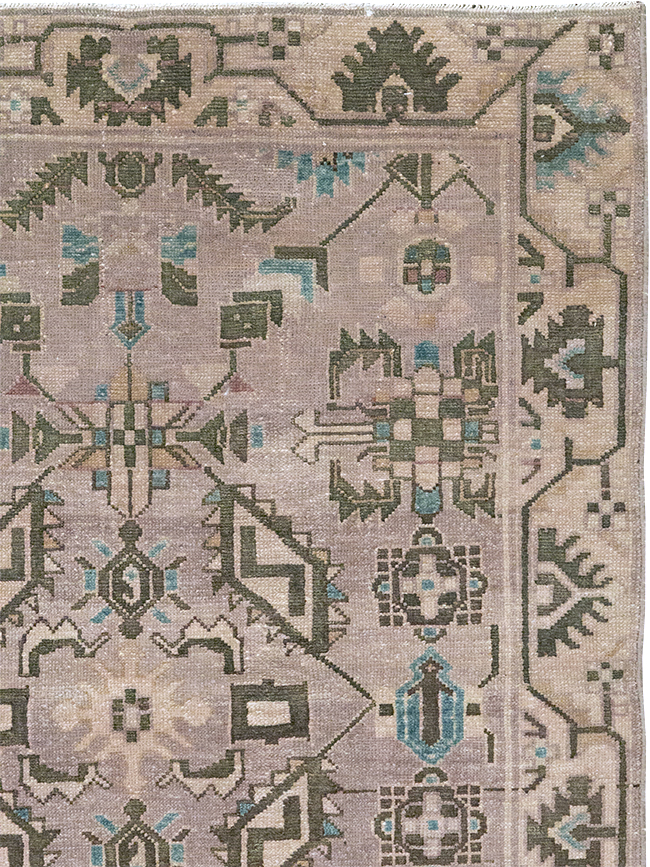 Vintage Persian Malayer Throw Rug, No.32017 - Gss