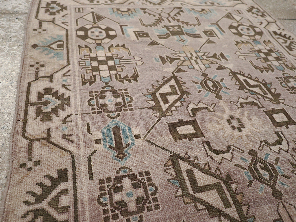 Vintage Persian Malayer Throw Rug, No.32017 - Gss