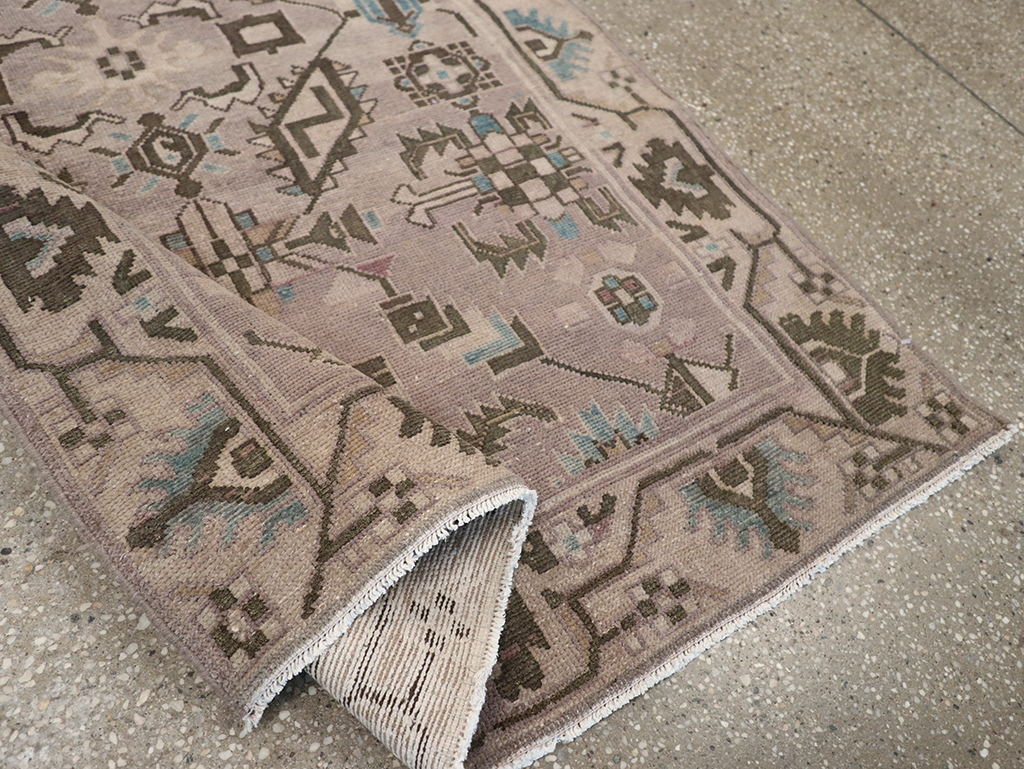 Vintage Persian Malayer Throw Rug, No.32017 - Gss