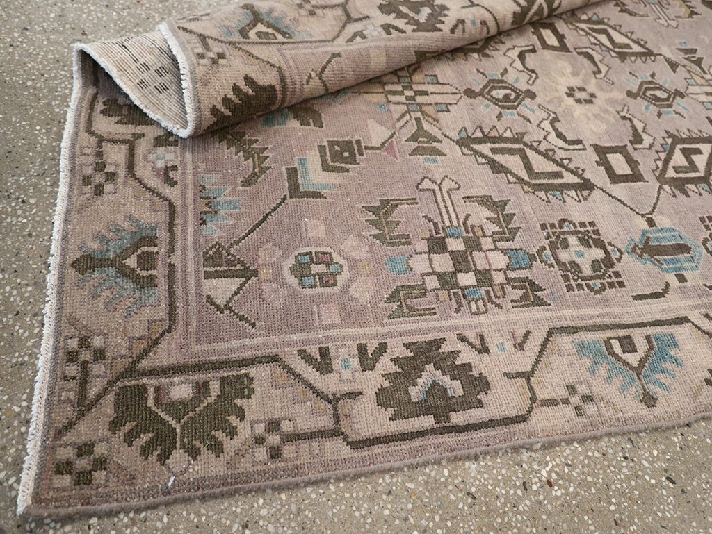 Vintage Persian Malayer Throw Rug, No.32017 - Gss