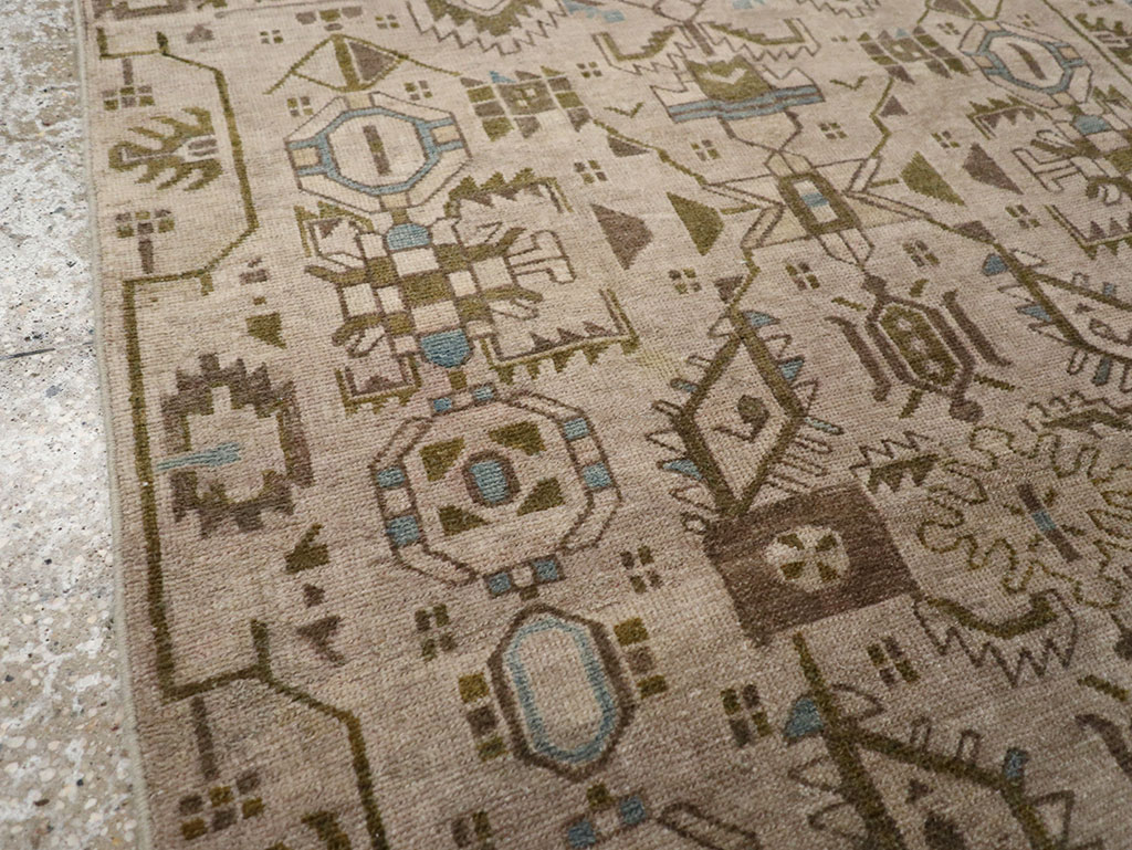 Vintage Persian Malayer Throw Rug (Pair: 2 of 2), No.32018 - Gss