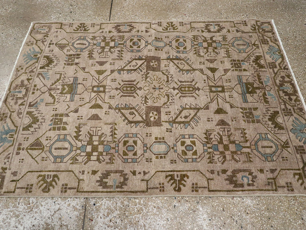 Vintage Persian Malayer Throw Rug (Pair: 2 of 2), No.32018 - Gss