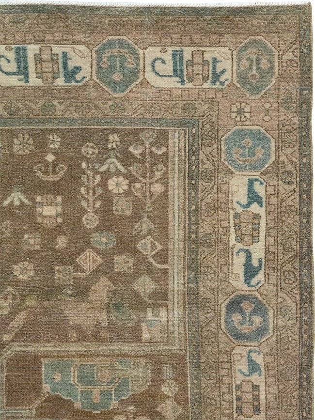 Vintage Persian Malayer Accent Rug, No.32019 - Gss