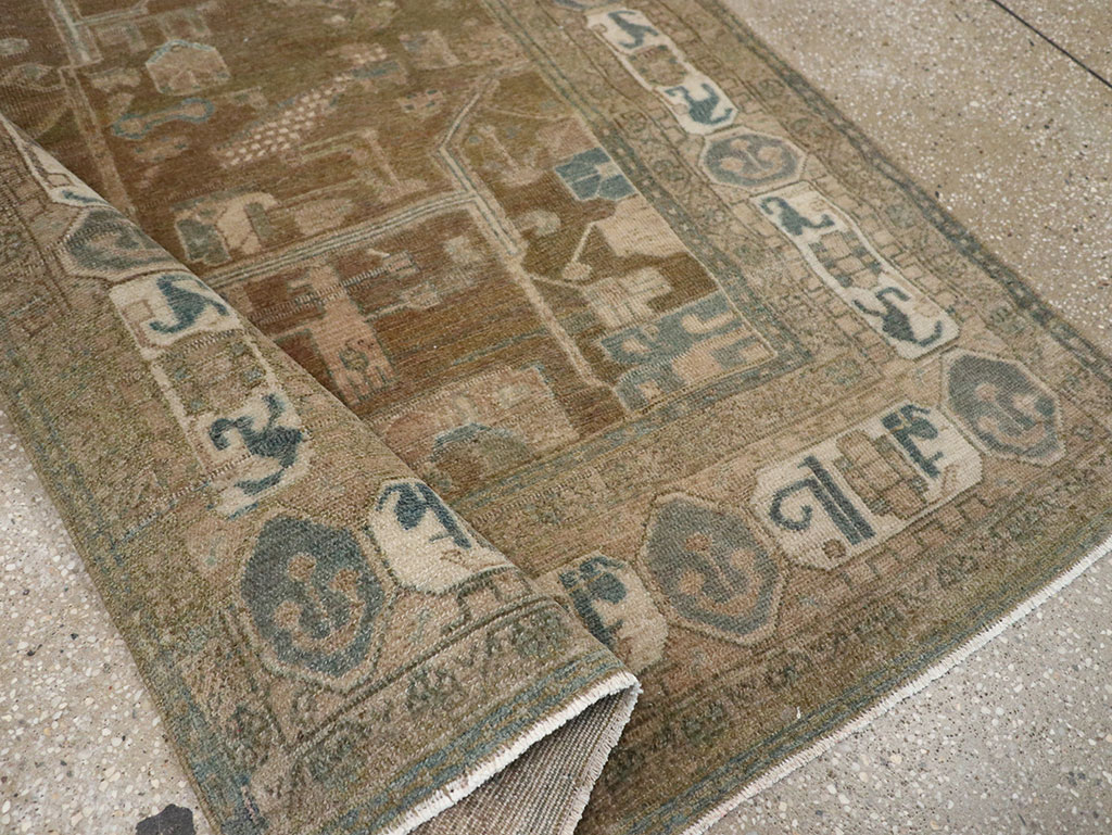 Vintage Persian Malayer Accent Rug, No.32019 - Gss