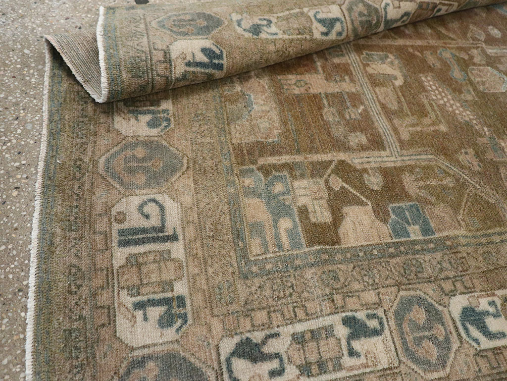 Vintage Persian Malayer Accent Rug, No.32019 - Gss