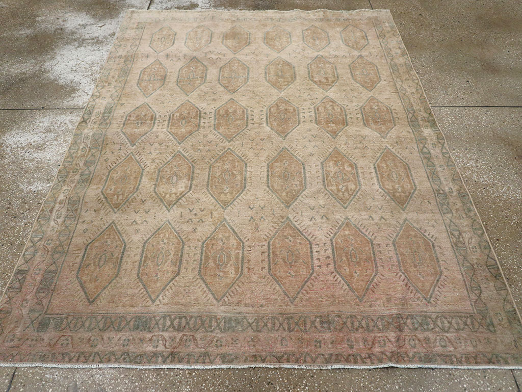 Vintage Persian Afshar Accent Rug, No.32026 - Gss