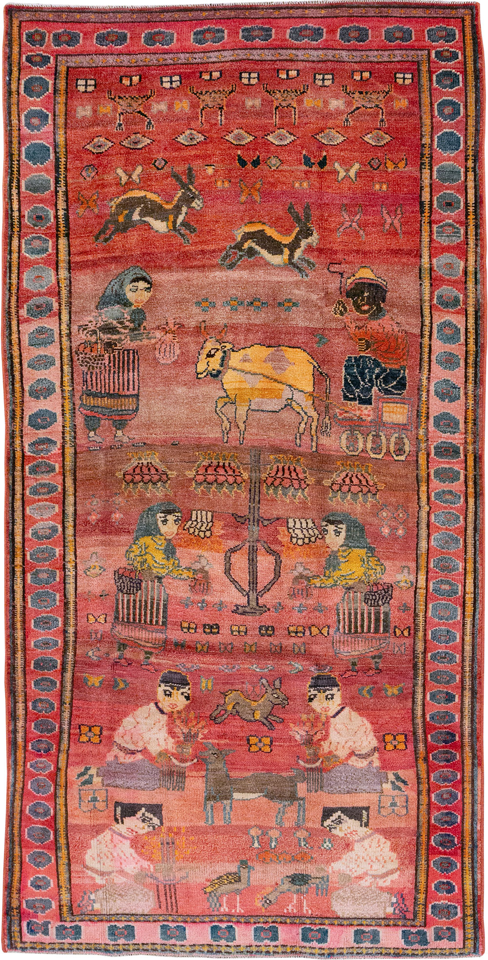 Vintage Persian Lori Pictorial Rug, No.32031 - Gss