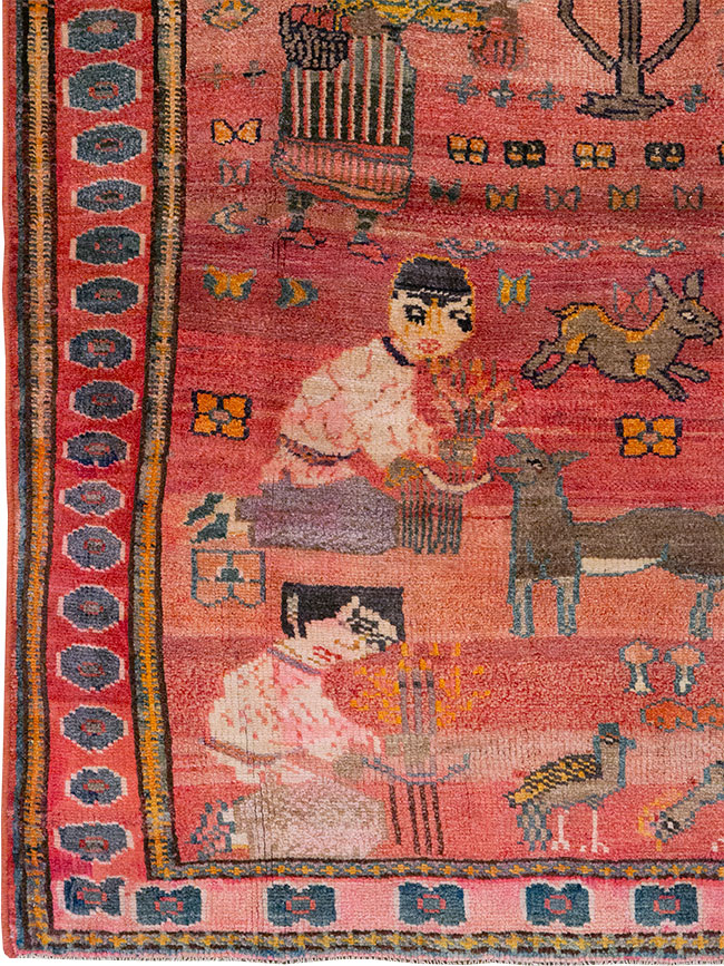 Vintage Persian Lori Pictorial Rug, No.32031 - Gss