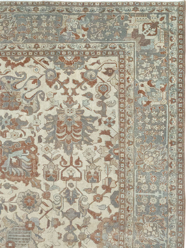 Antique Persian Tabriz Room Size Carpet, No.32032 - Gss