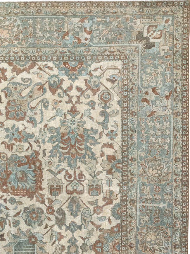 Antique Persian Tabriz Room Size Carpet, No.32032 - Gss