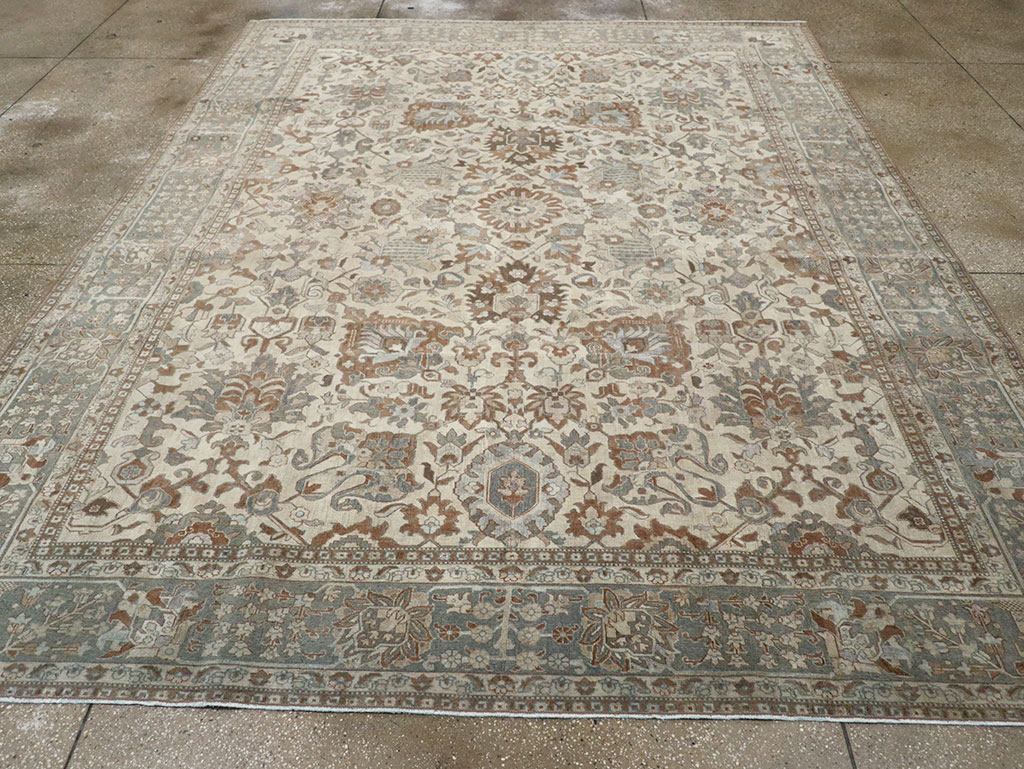 Antique Persian Tabriz Room Size Carpet, No.32032 - Gss