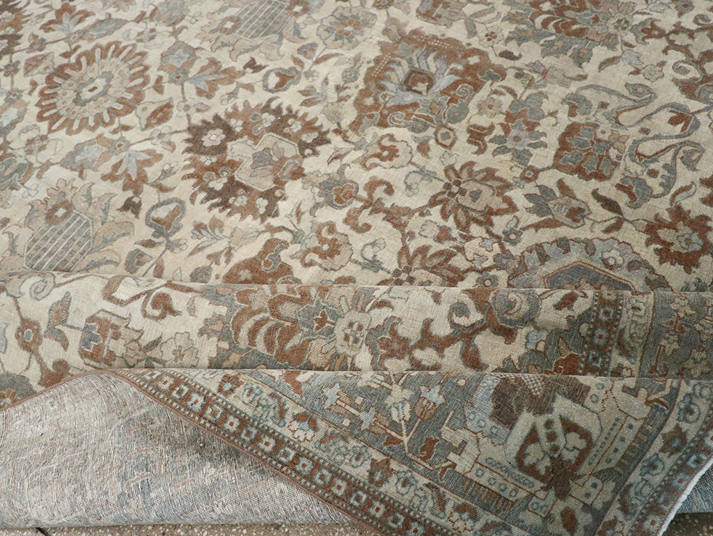 Antique Persian Tabriz Room Size Carpet, No.32032 - Gss