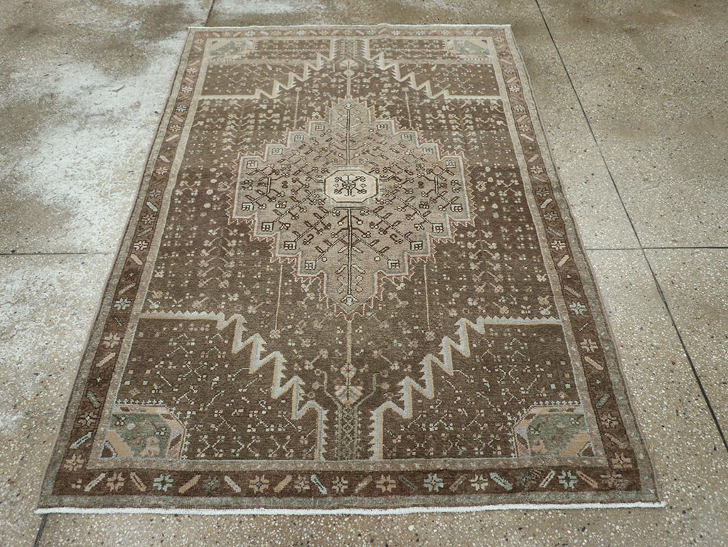 Vintage Persian Malayer Accent Rug, No.32036 - Gss