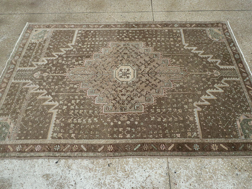 Vintage Persian Malayer Accent Rug, No.32036 - Gss