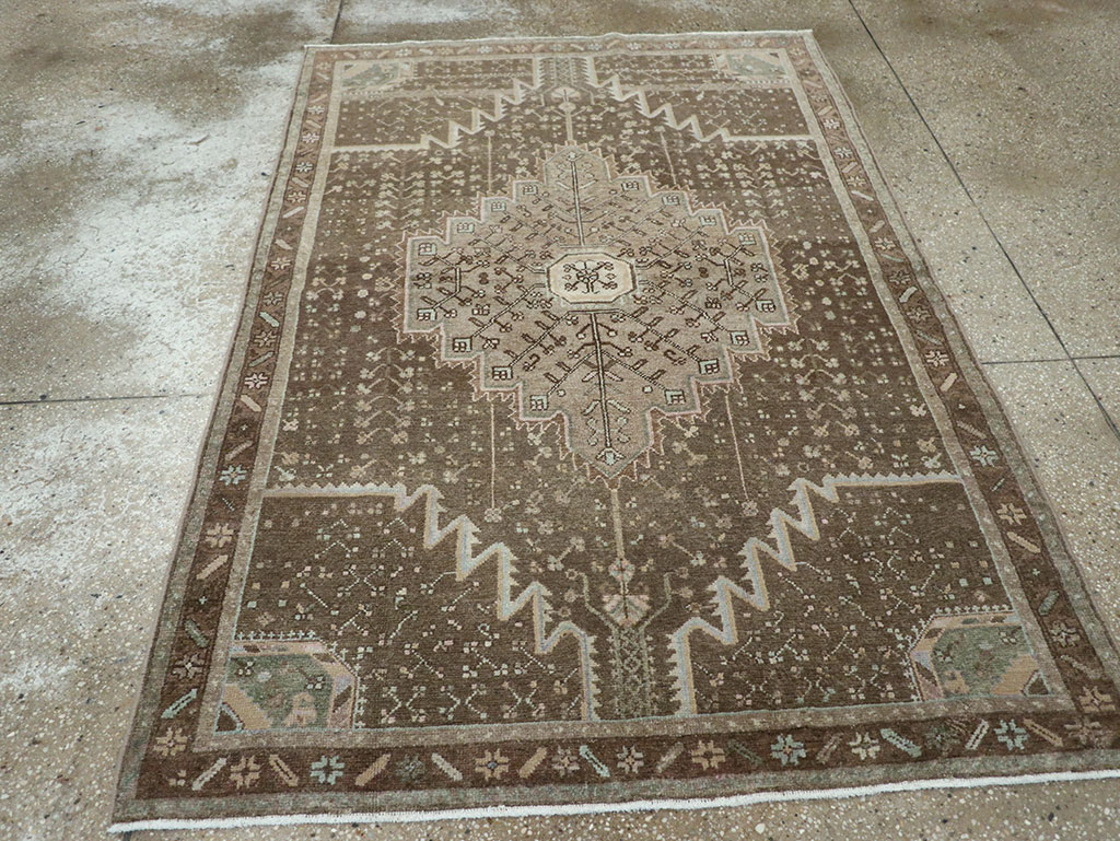 Vintage Persian Malayer Accent Rug, No.32036 - Gss