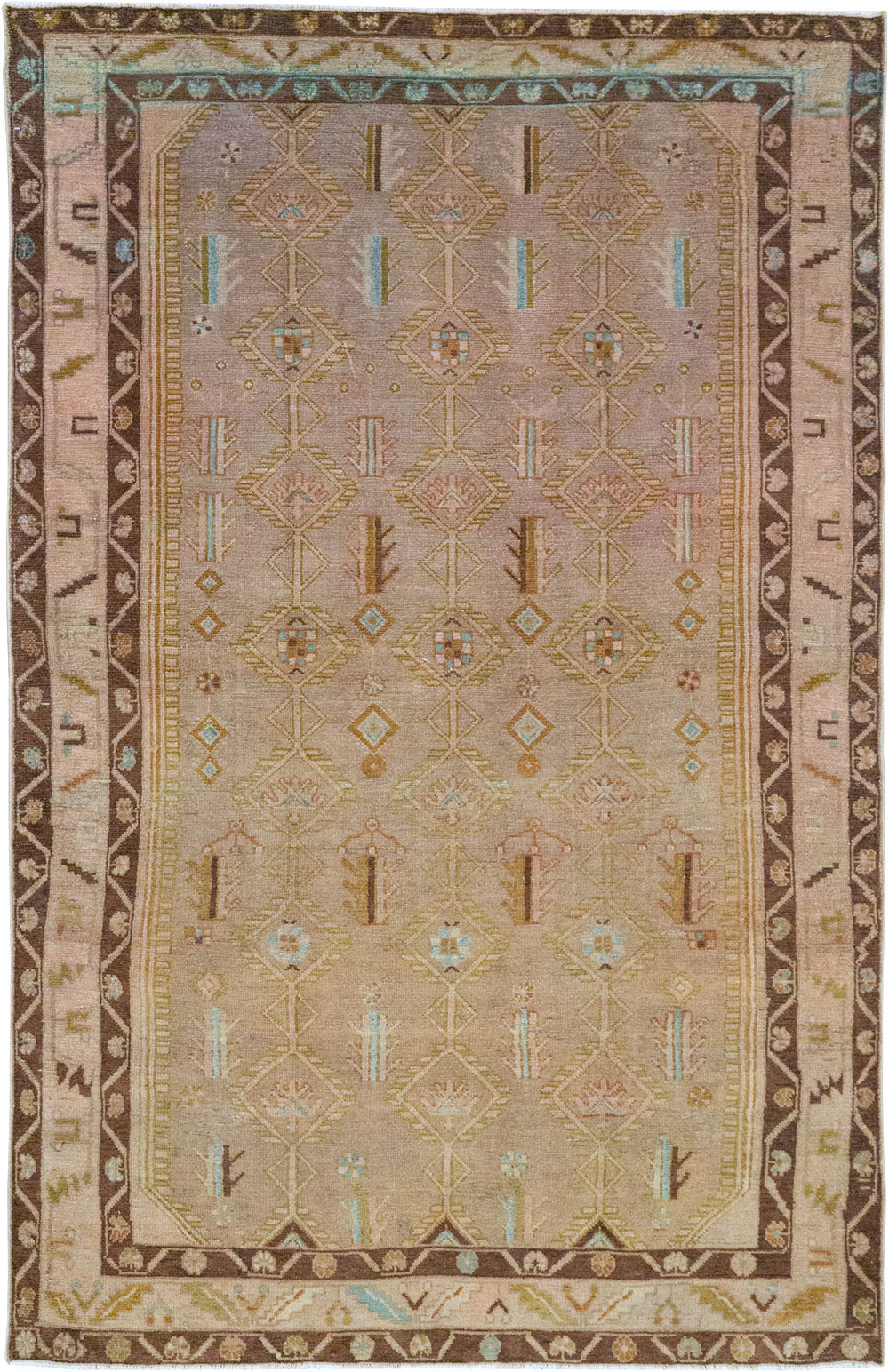 Vintage Persian Malayer Accent Rug, No.32037 - Gss