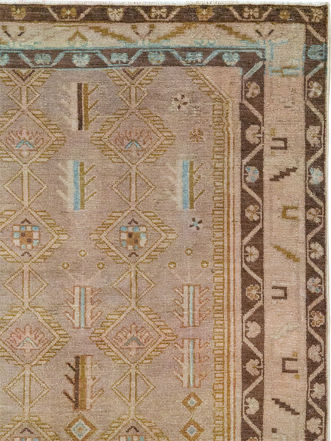 Vintage Persian Malayer Accent Rug, No.32037 - Gss