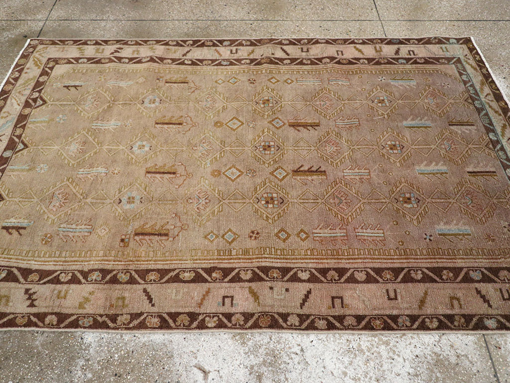Vintage Persian Malayer Accent Rug, No.32037 - Gss