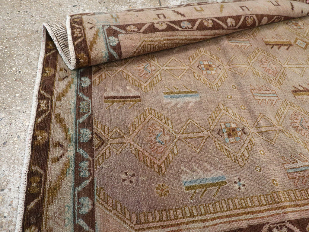 Vintage Persian Malayer Accent Rug, No.32037 - Gss