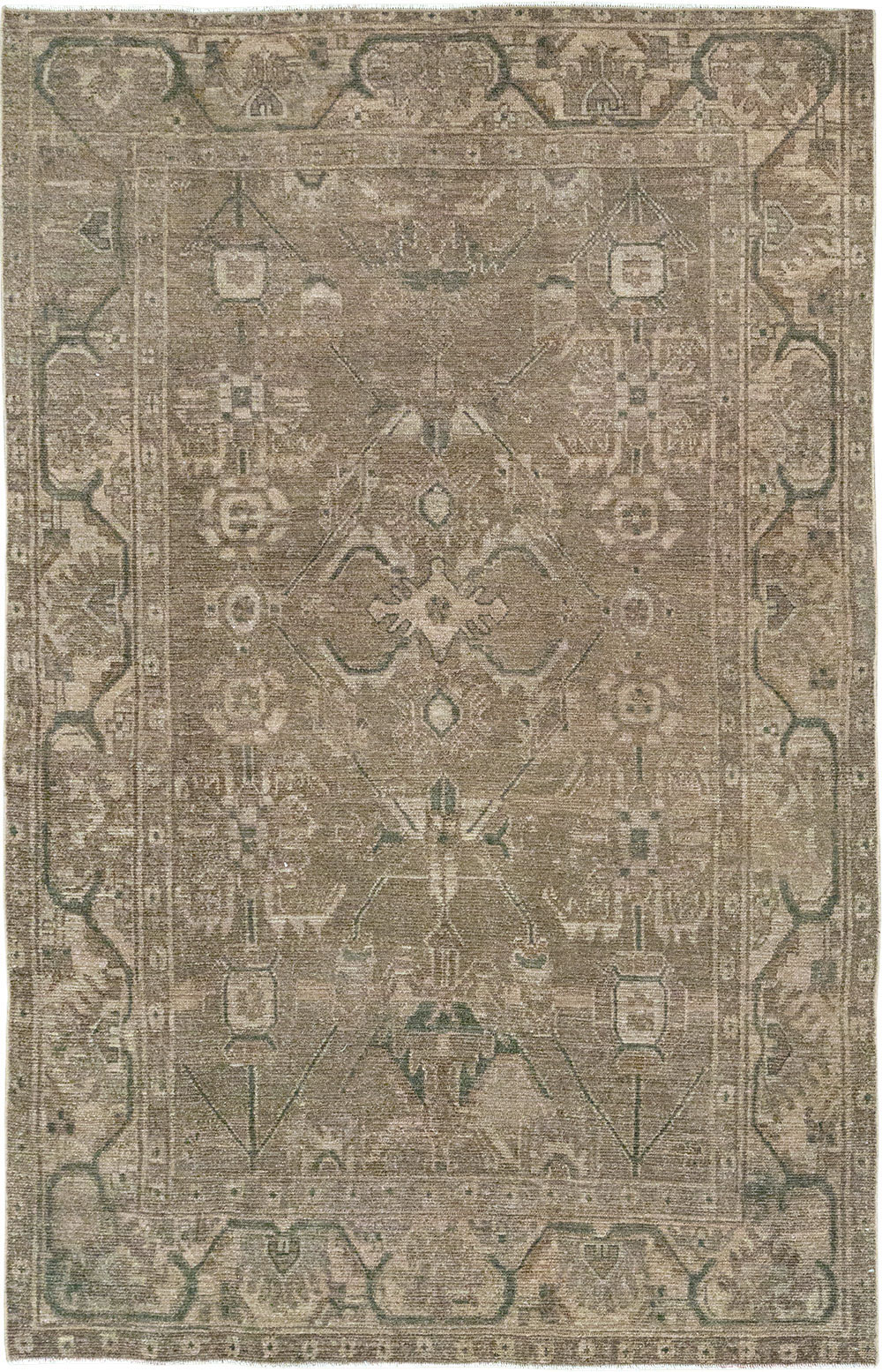 Vintage Persian Malayer Accent Rug, No.32038 - Gss