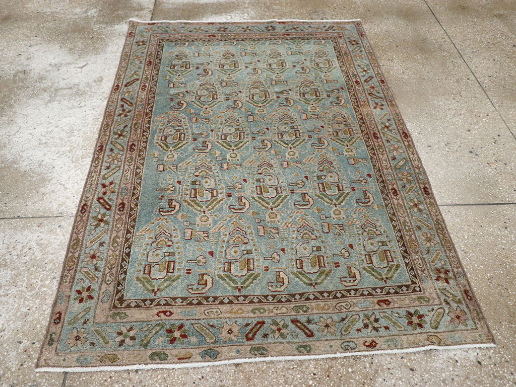 Vintage Persian Malayer Throw Rug, No.32041 - Gss