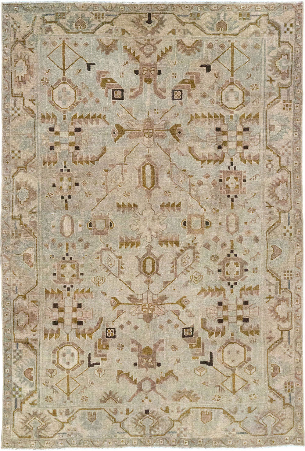 Vintage Persian Malayer Throw Rug, No.32042 - Gss