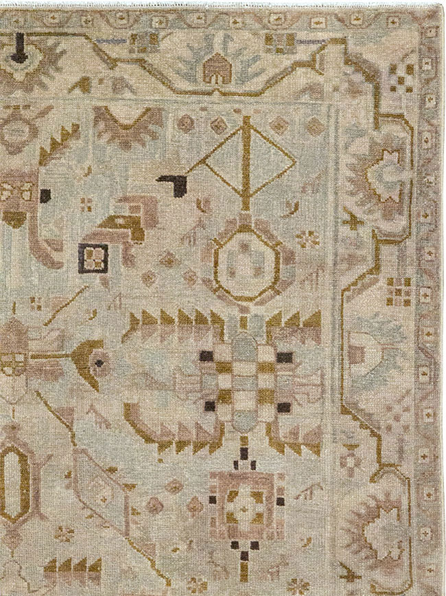 Vintage Persian Malayer Throw Rug, No.32042 - Gss