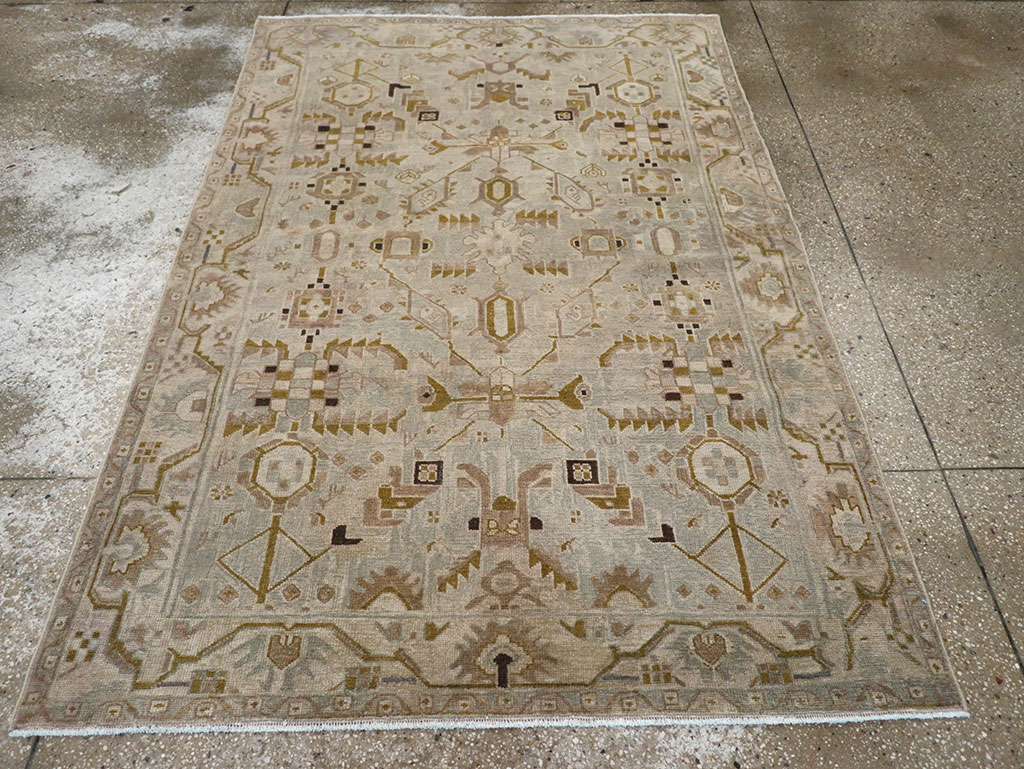 Vintage Persian Malayer Throw Rug, No.32042 - Gss