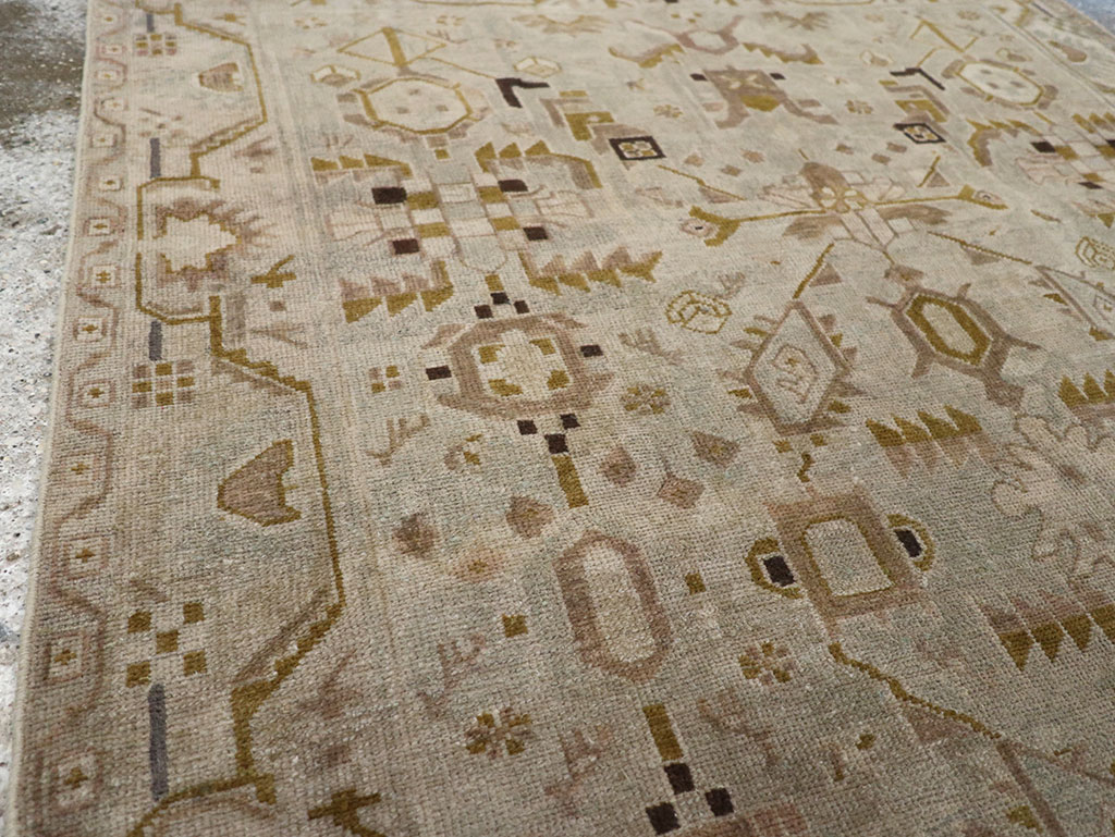 Vintage Persian Malayer Throw Rug, No.32042 - Gss