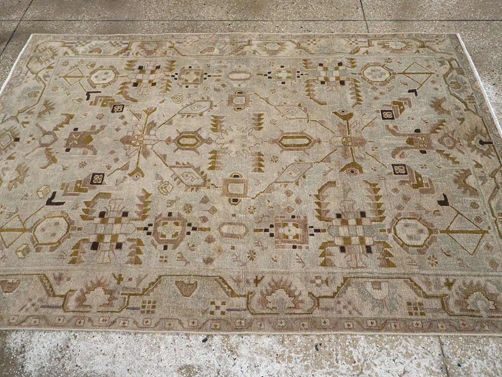 Vintage Persian Malayer Throw Rug, No.32042 - Gss