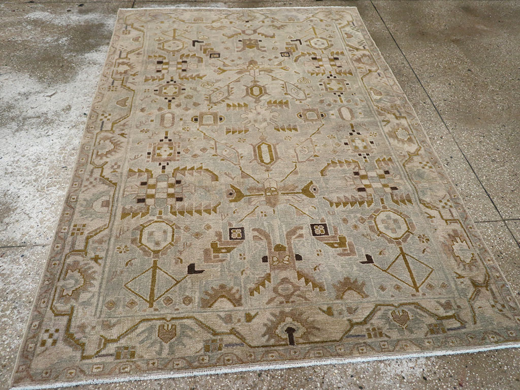 Vintage Persian Malayer Throw Rug, No.32042 - Gss