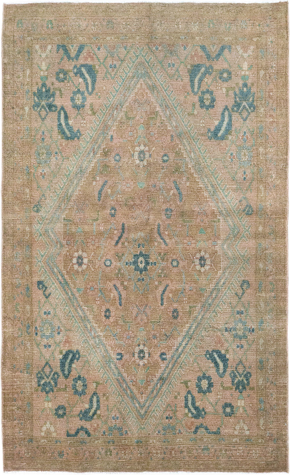 Vintage Persian Malayer Throw Rug, No.32047 - Gss