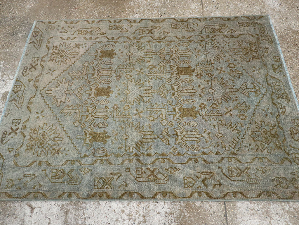 Vintage Persian Malayer Throw Rug, No.32048 - Gss