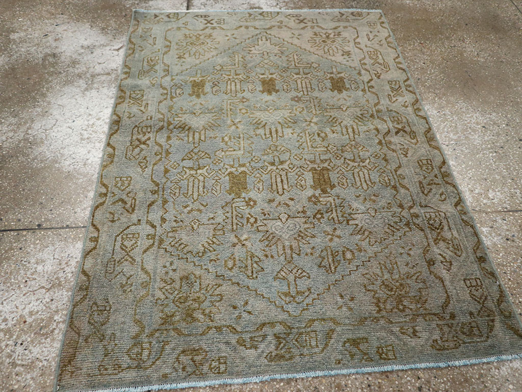 Vintage Persian Malayer Throw Rug, No.32048 - Gss