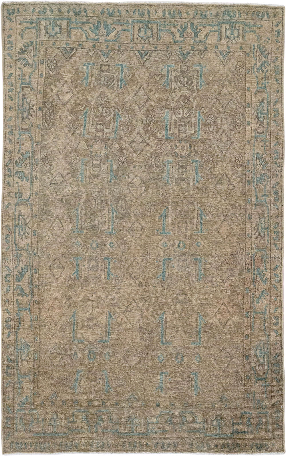 Vintage Persian Malayer Throw Rug, No.32052 - Gss