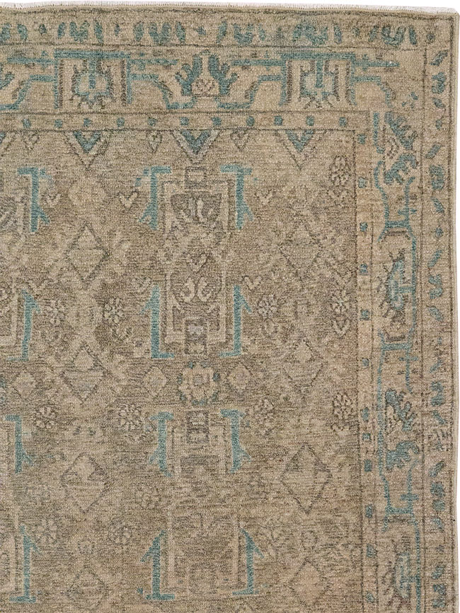 Vintage Persian Malayer Throw Rug, No.32052 - Gss