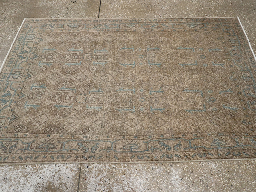 Vintage Persian Malayer Throw Rug, No.32052 - Gss