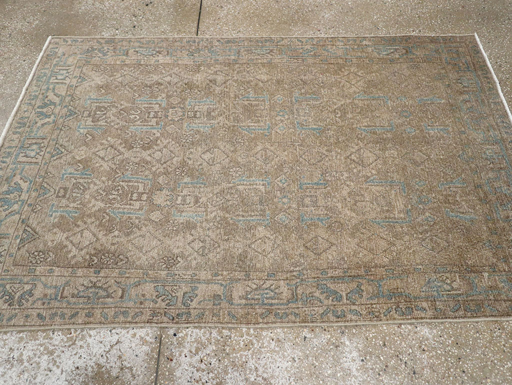 Vintage Persian Malayer Throw Rug, No.32052 - Gss