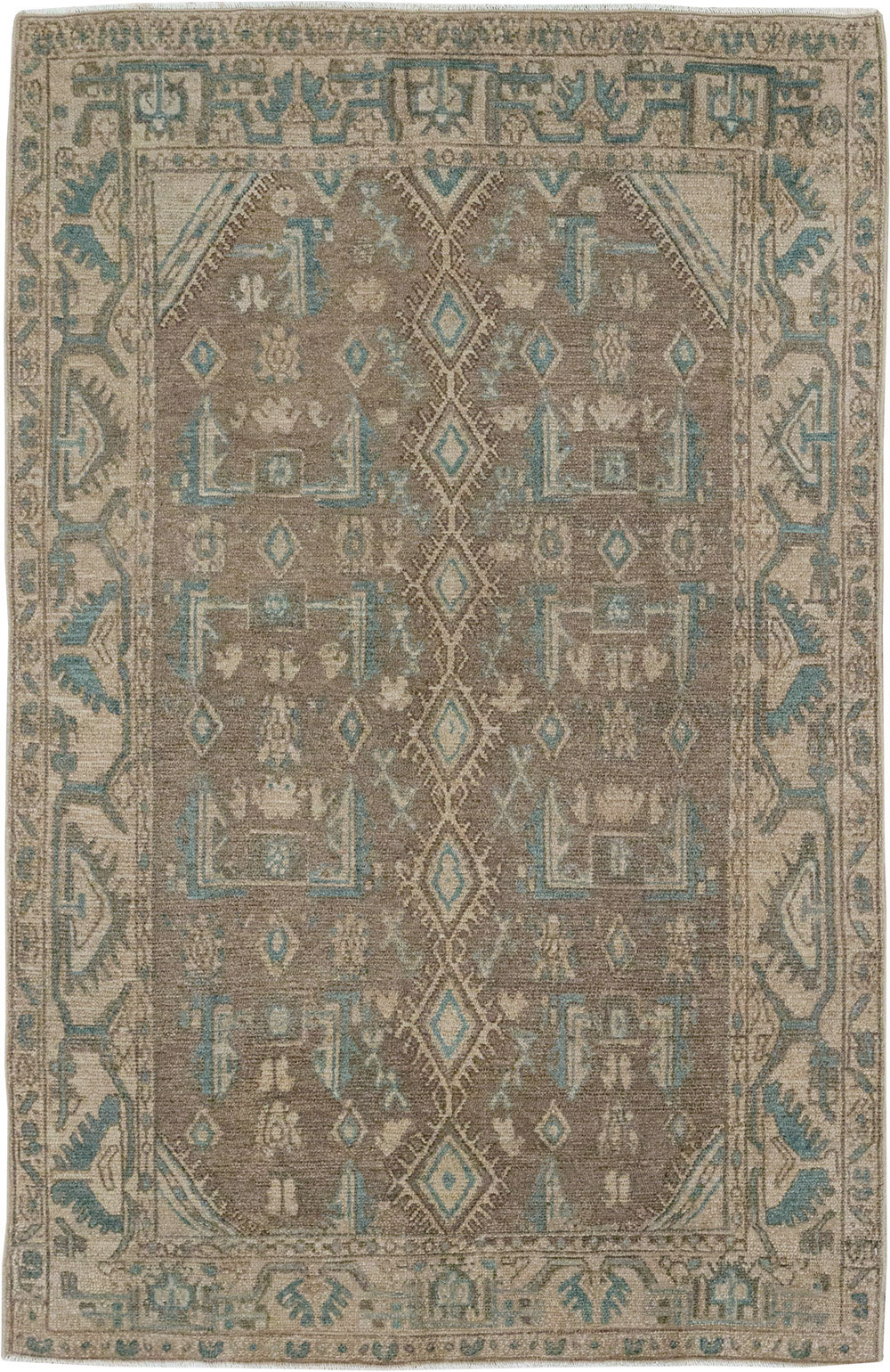 Vintage Persian Malayer Throw Rug, No.32053 - Gss