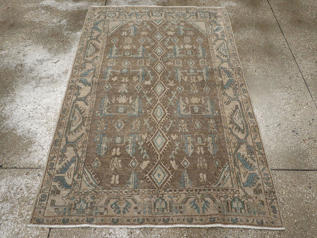 Vintage Persian Malayer Throw Rug, No.32053 - Gss