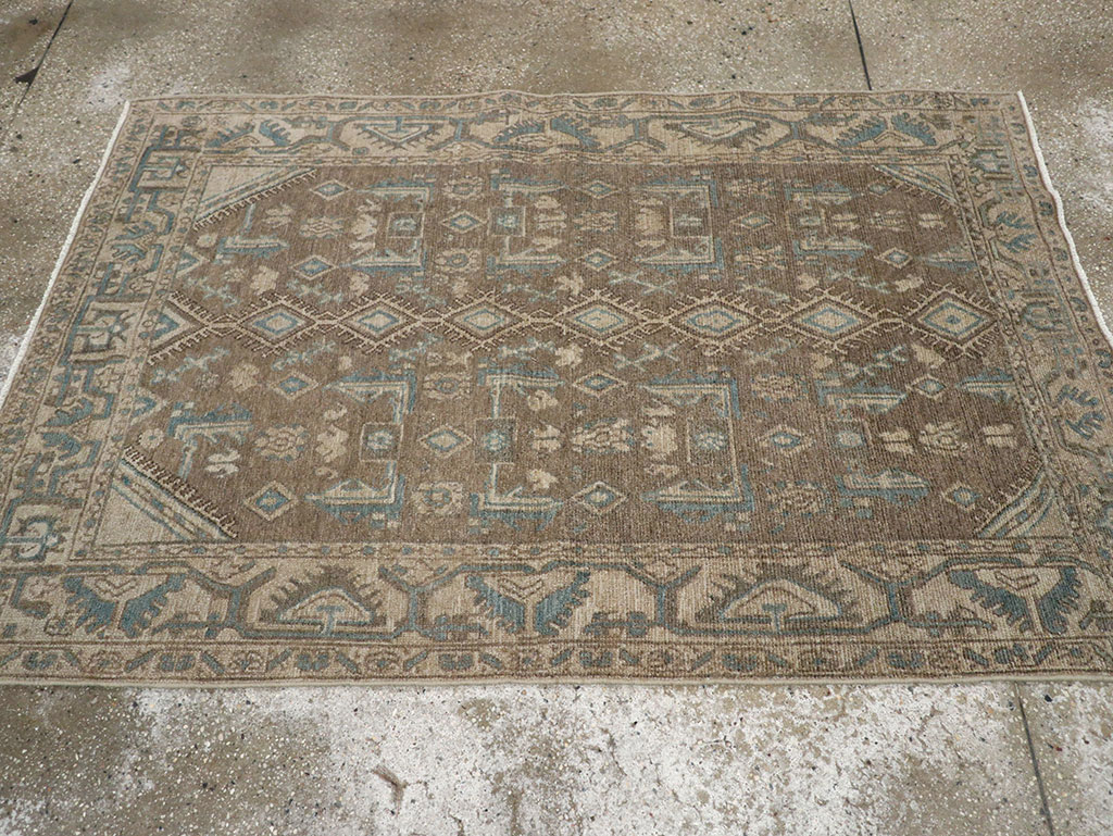 Vintage Persian Malayer Throw Rug, No.32053 - Gss