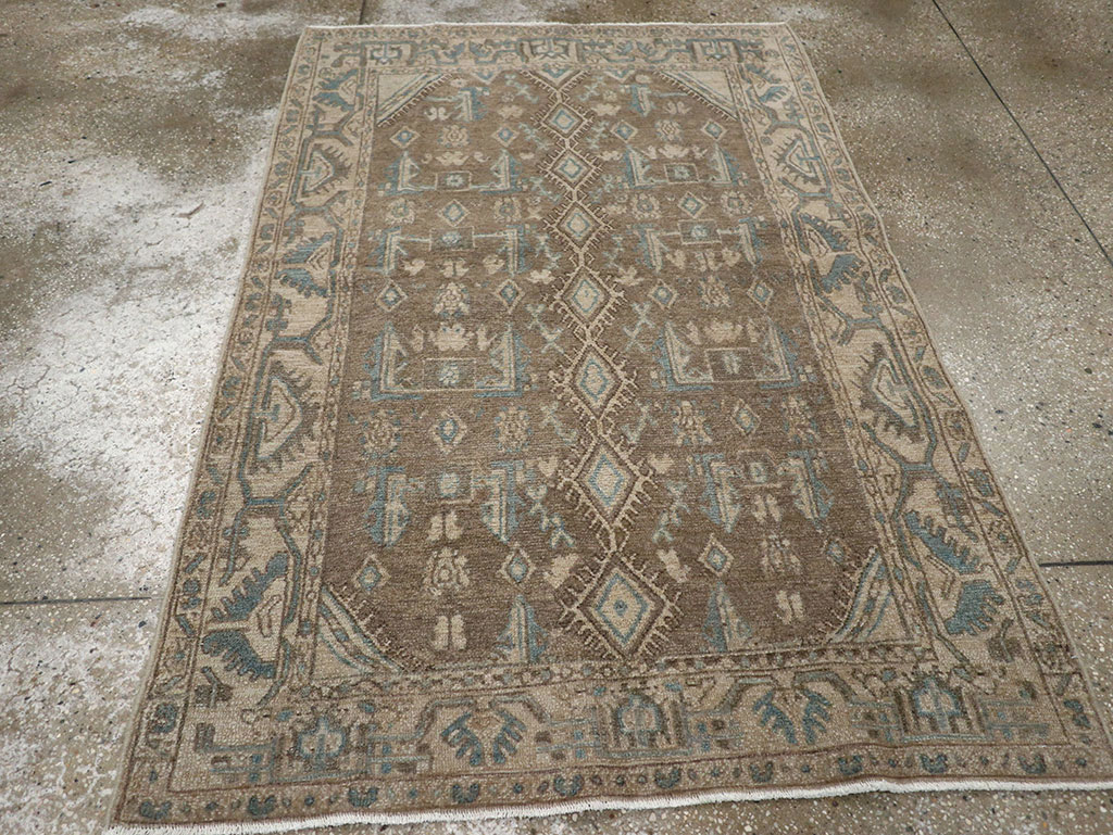Vintage Persian Malayer Throw Rug, No.32053 - Gss