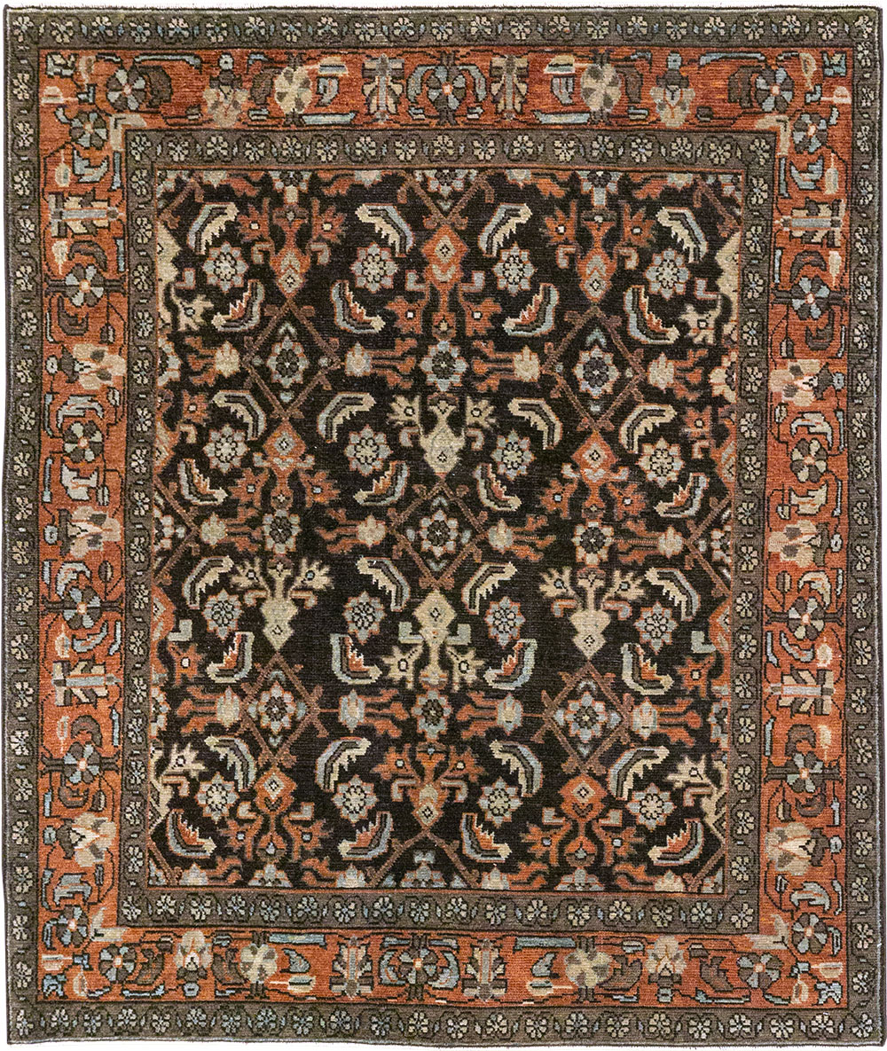 Antique Persian Malayer Accent Rug, No.32056 - Gss