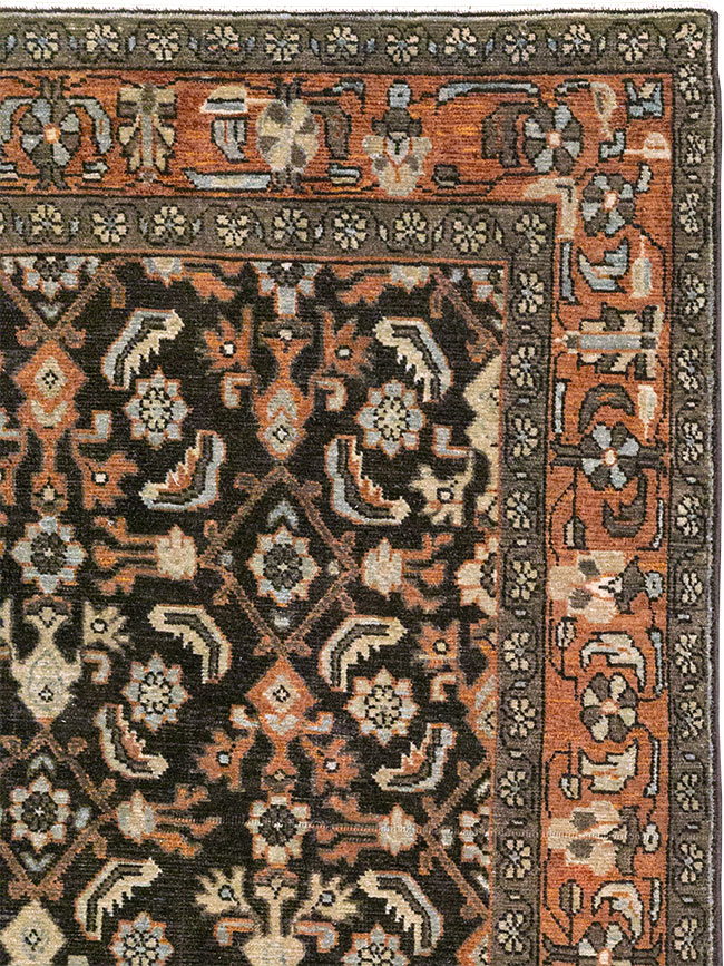 Antique Persian Malayer Accent Rug, No.32056 - Gss