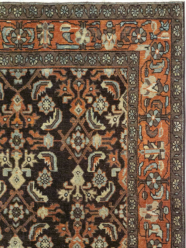 Antique Persian Malayer Accent Rug, No.32056 - Gss