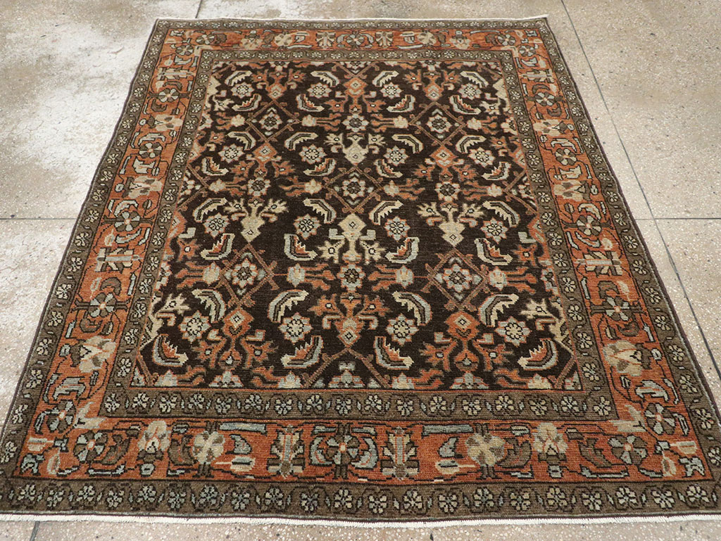 Antique Persian Malayer Accent Rug, No.32056 - Gss