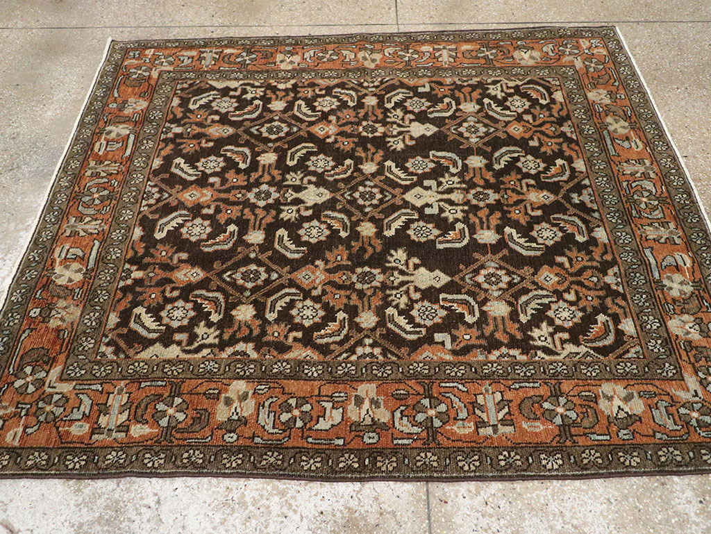 Antique Persian Malayer Accent Rug, No.32056 - Gss