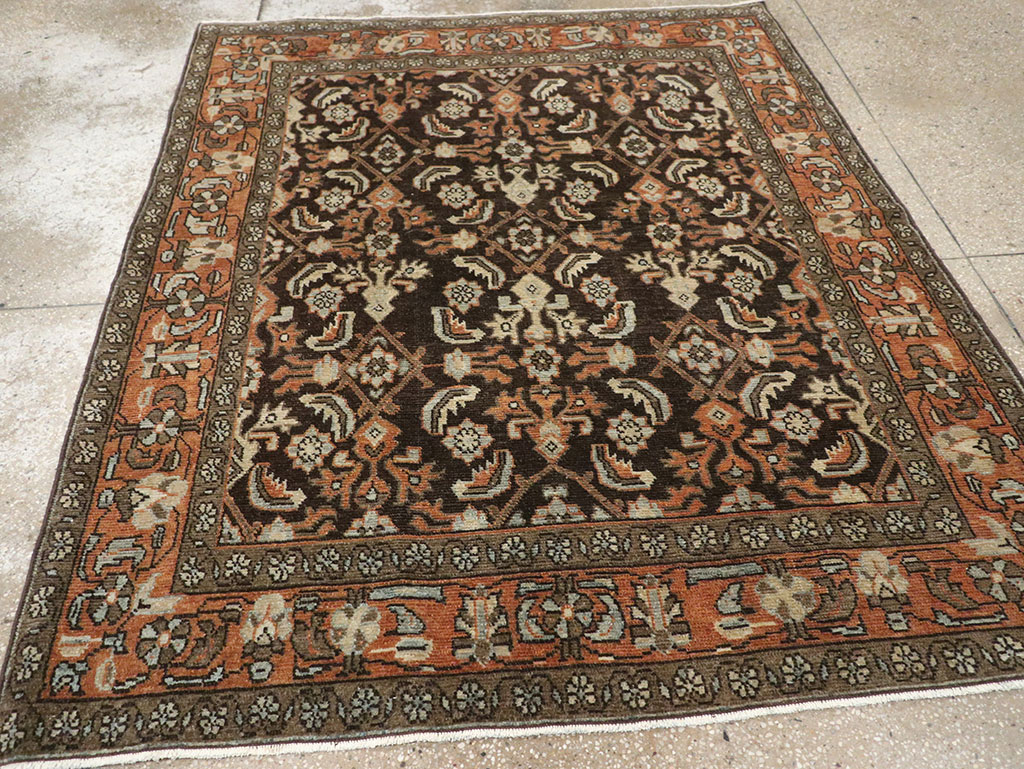 Antique Persian Malayer Accent Rug, No.32056 - Gss