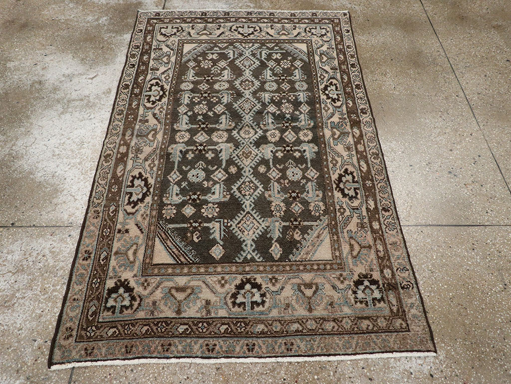 Vintage Persian Malayer Throw Rug, No.32060 - Gss