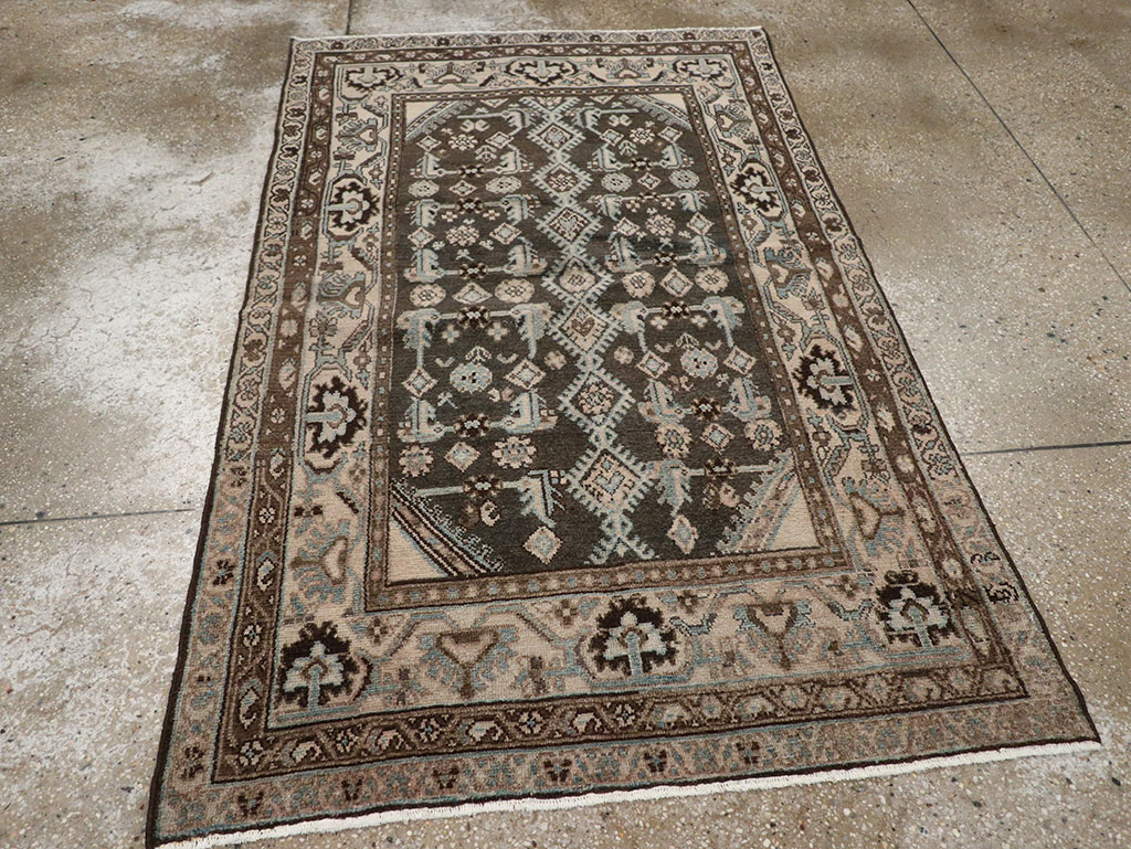 Vintage Persian Malayer Throw Rug, No.32060 - Gss
